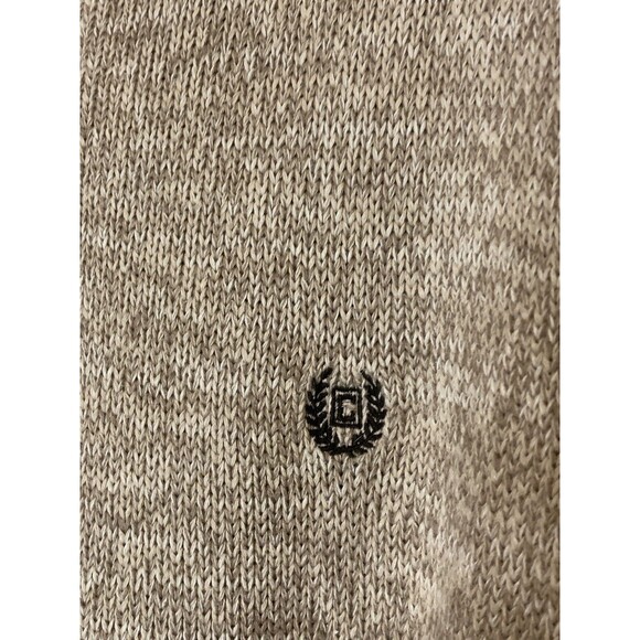 Chaps Knit Sweater Men's Corduroy Elbow Patches Tan Casual 100% Cotton, XL - Picture 5 of 7